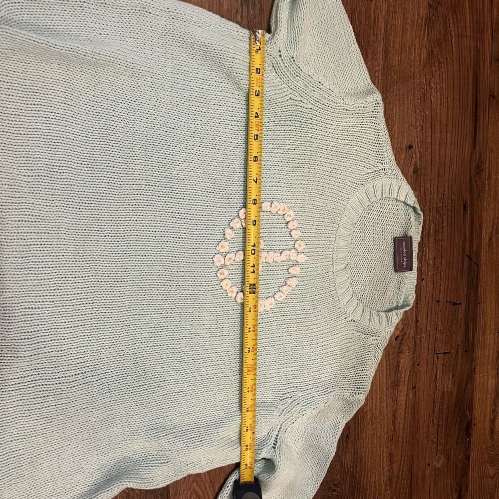 Wooden Ships mint green peace sweater - Picture 9 of 10